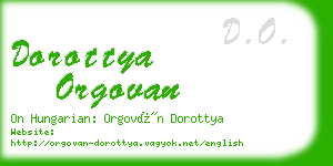dorottya orgovan business card